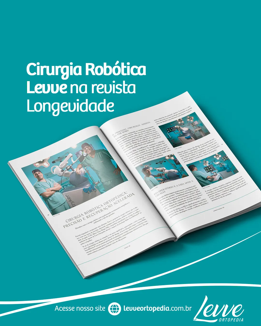 Cirurgia Robótica Levve na Revista Longevidade